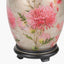Dahlia Alstroemeria Medium Glass Lamp Base with Lyndon 35cm Ivory Silk Mix Knife Pleat Tapered Lampshade