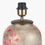 Dahlia Alstroemeria Medium Glass Lamp Base with Milos 35cm Natural Linen Tapered Lampshade
