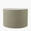 Parrot Small Glass Table Lamp Base with Edward 30cm Pistachio Green Linen Cylinder Lampshade