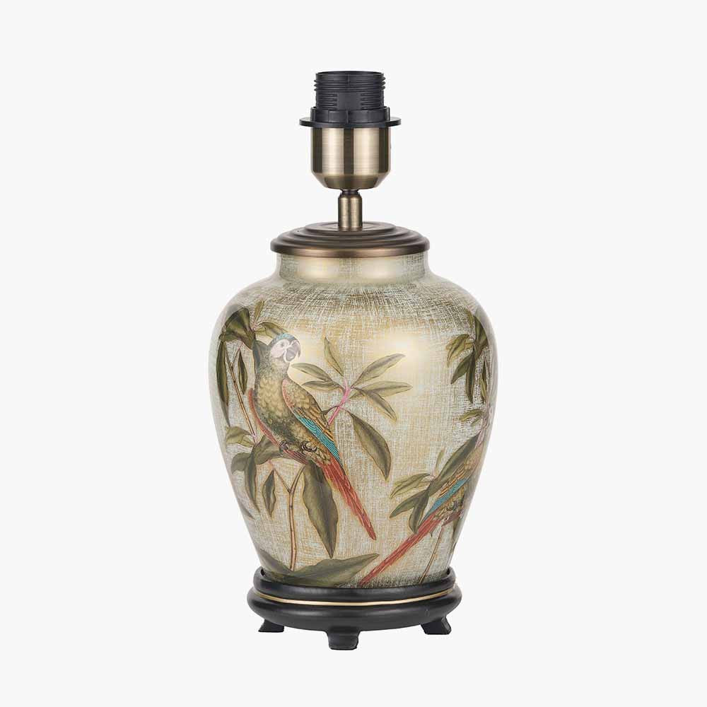 Parrot Small Glass Table Lamp