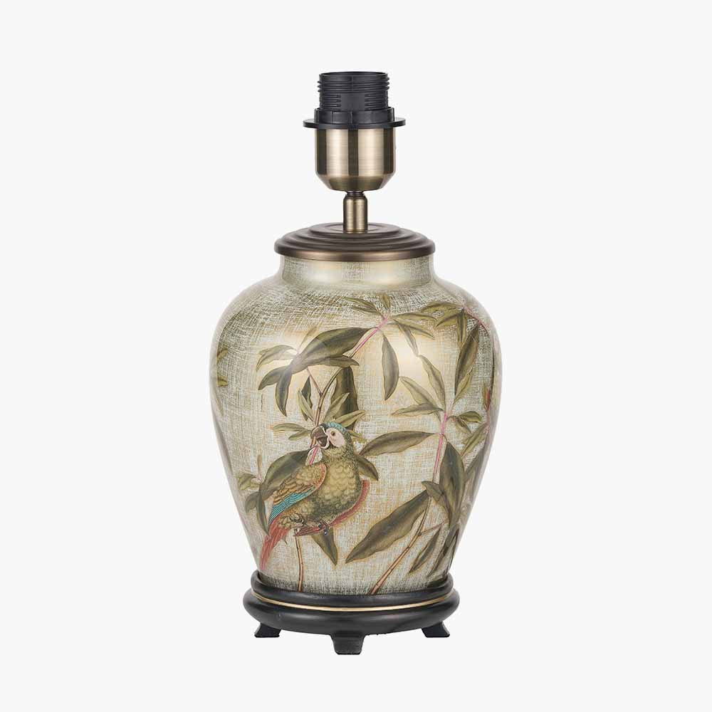 Parrot Small Glass Table Lamp
