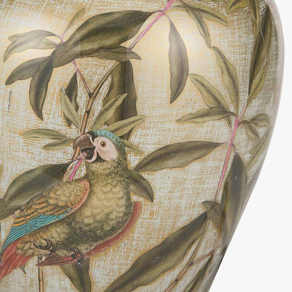 Parrot Small Glass Table Lamp