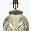 Parrot Tall Glass Table Lamp Base with Milos 40cm Pistachio Green Linen Tapered Lampshade