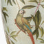 Parrot Tall Glass Table Lamp Base with Edward 40cm Pistachio Green Linen Cylinder Lampshade