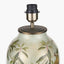 Parrot Tall Glass Table Lamp Base with Edward 40cm Pistachio Green Linen Cylinder Lampshade