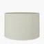 Parrot Tall Glass Table Lamp Base with Lino 40cm Cream Self Lined Linen Cylinder Lampshade