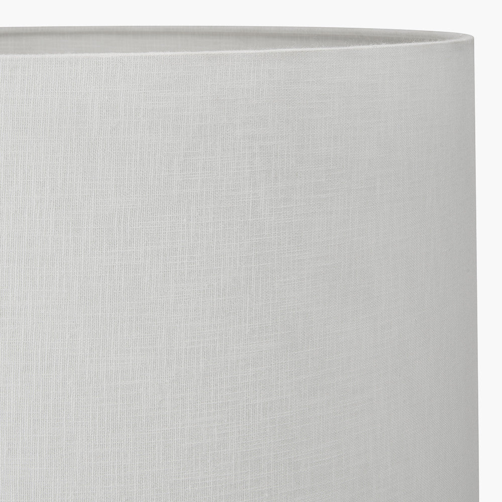 Parrot Tall Glass Table Lamp Base with Lino 40cm White Self Lined Linen Cylinder Lampshade