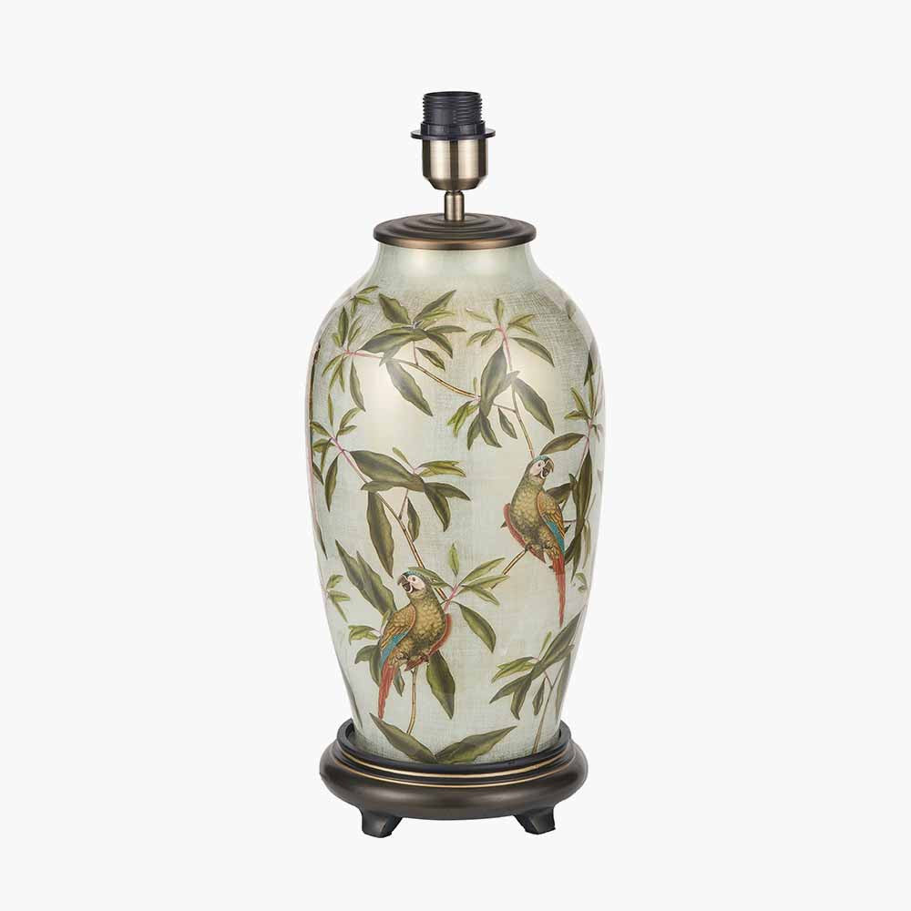 Parrot Tall Glass Table Lamp