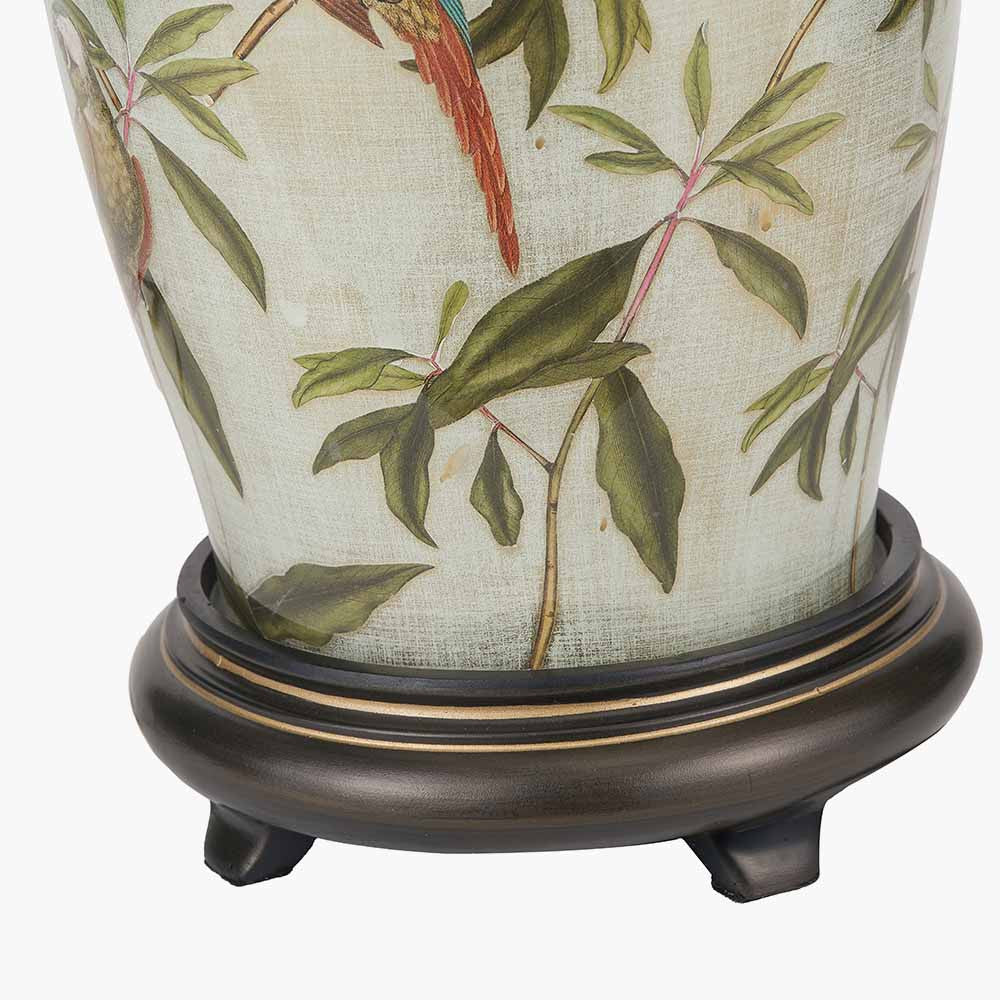 Parrot Tall Glass Table Lamp