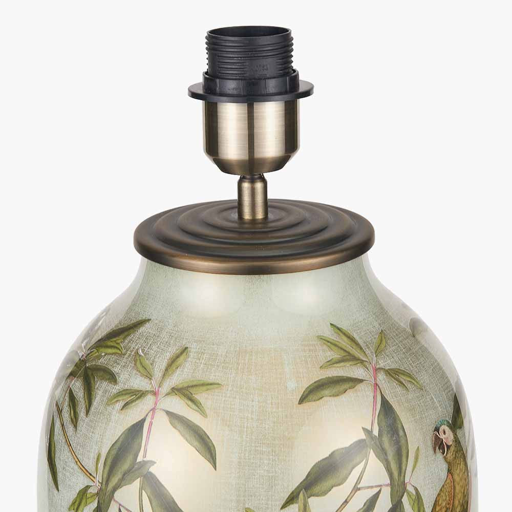 Parrot Tall Glass Table Lamp