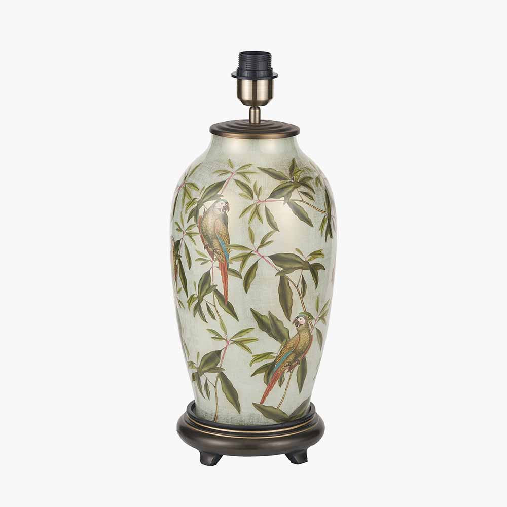 Parrot Tall Glass Table Lamp