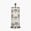 Guinea Fowl Large Cylinder Glass Table Lamp Base with Henry 40cm White Handloom Cylinder Lampshade
