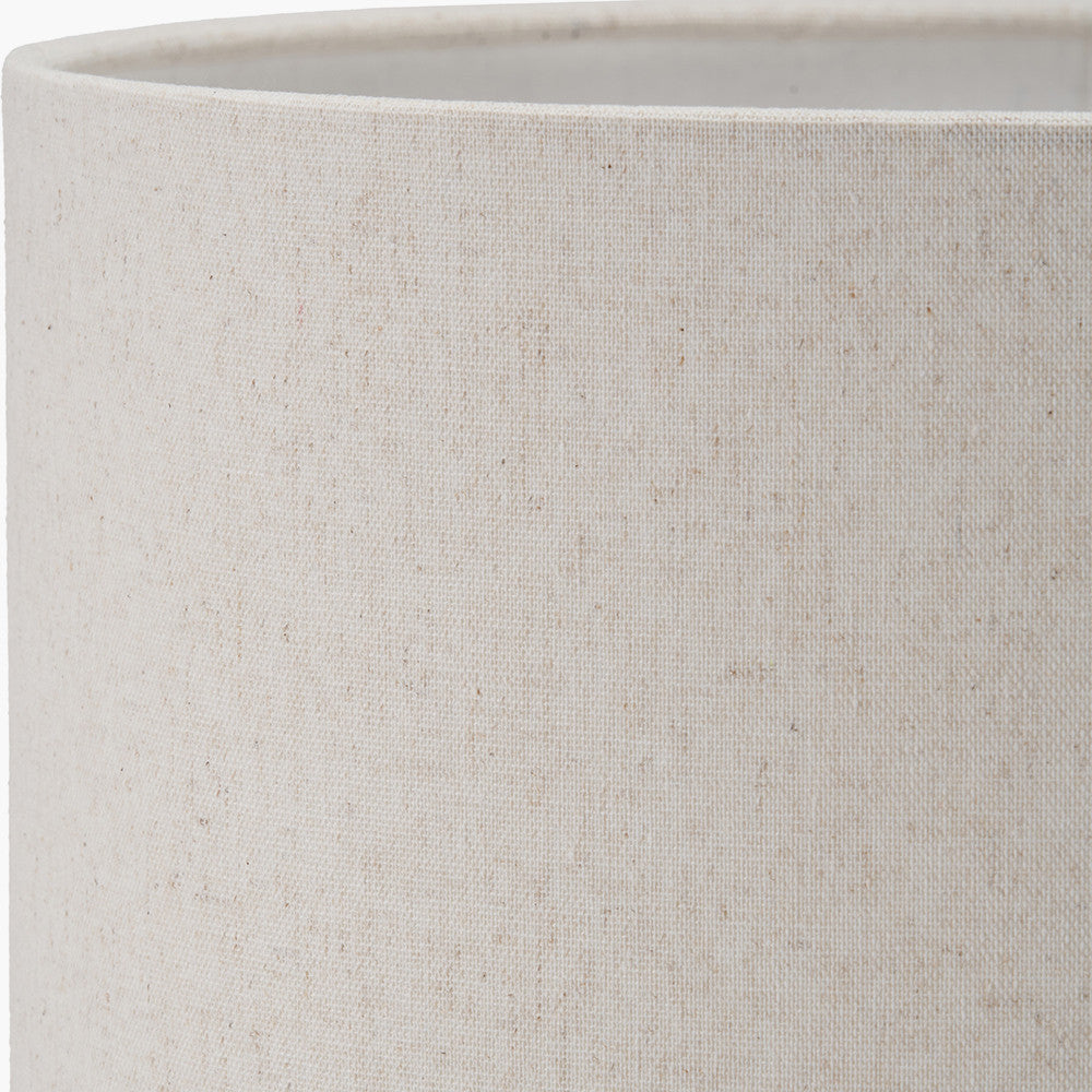 Daikon Flower Medium Glass Table Lamp Base with Quinn 35cm Slubby Hopsack Cylinder Shade