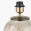 Daikon Flower Medium Glass Table Lamp Base with Henry 35cm White Handloom Cylinder Lampshade