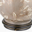 Honeysuckle Large Glass Table Lamp Base with Edward 40cm Natural Linen Cylinder Lampshade