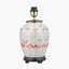 Flamingo Medium Glass Table Lamp Base with Bacall 40cm Almond Silk Knife Pleat Empire Lampshade
