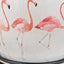 Flamingo Medium Glass Table Lamp Base with Bacall 40cm Almond Silk Knife Pleat Empire Lampshade