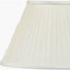 Flamingo Medium Glass Table Lamp Base with Bacall 40cm Almond Silk Knife Pleat Empire Lampshade
