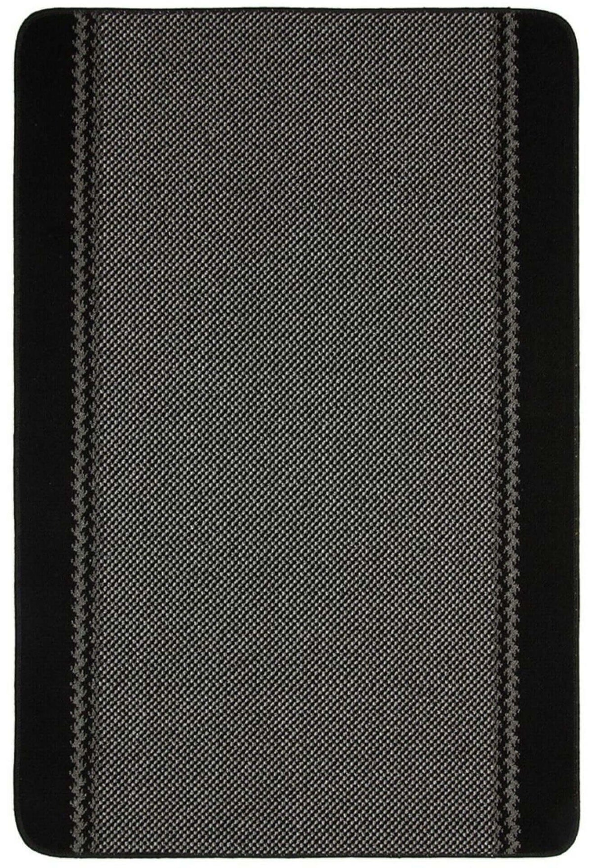 Washable Bordered Black Rug  | 116Bl