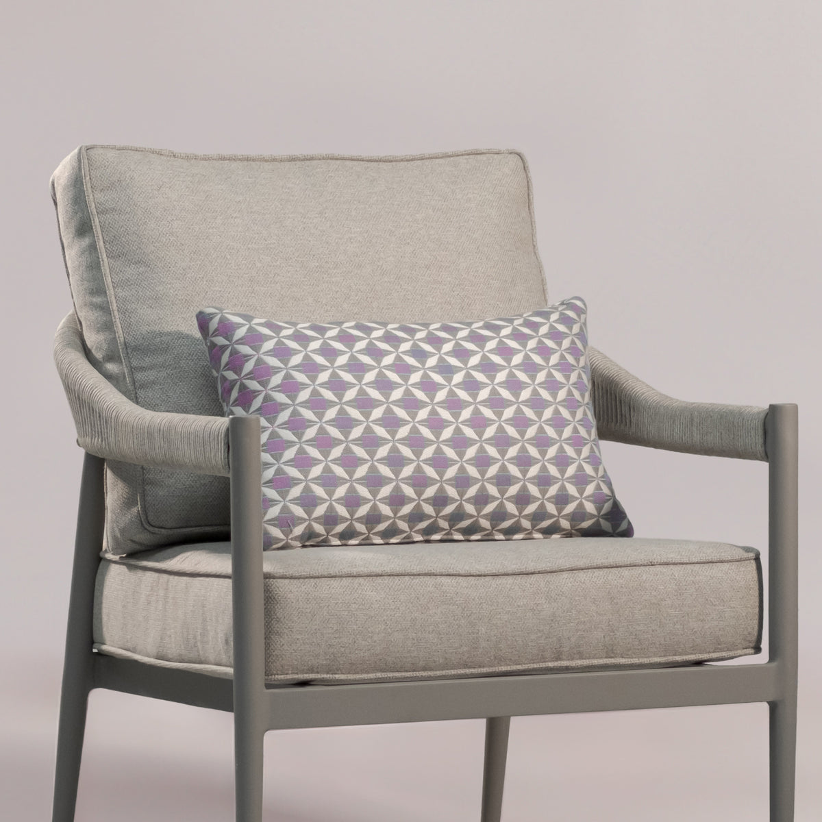 Fabric Sunbrella Bolster Cushion 30x50cm (Pack of 2) / Mosaic Lavender