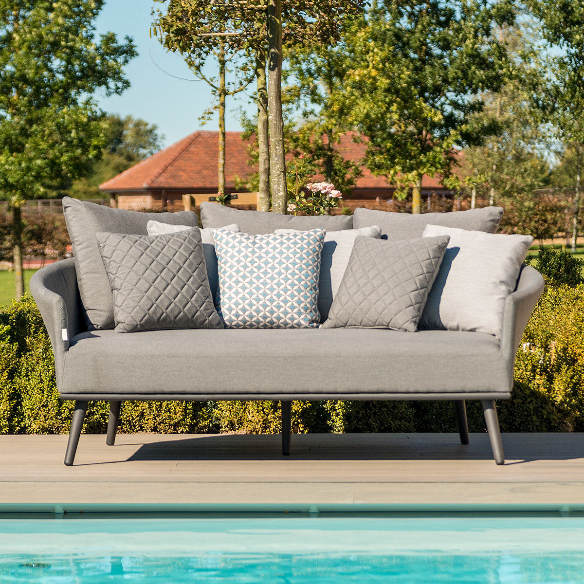 Fabric Scatter Cushion Quilted (Pack of 2) / Flanelle