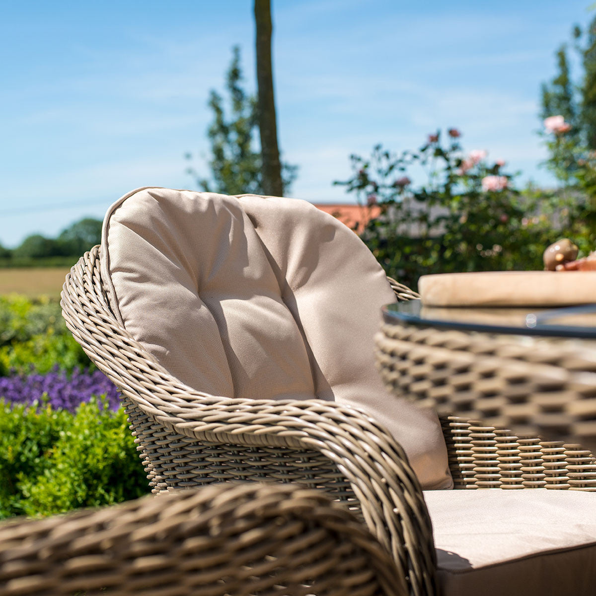 Winchester 8 Seat Oval Fire Pit Dining Set with Heritage Chairs