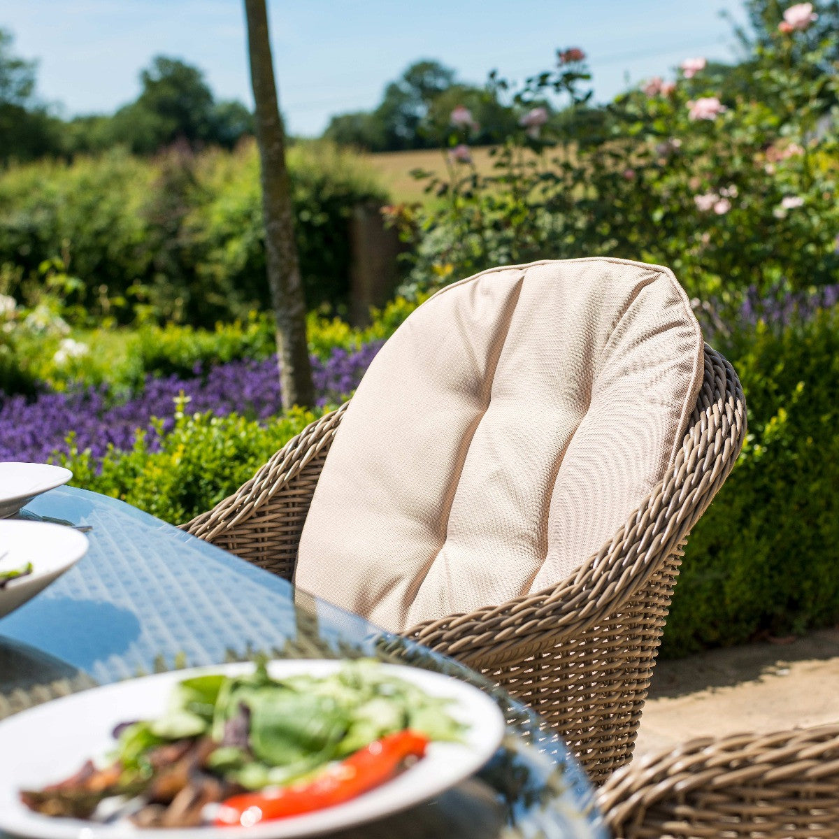 Winchester 8 Seat Oval Fire Pit Dining Set with Heritage Chairs