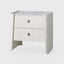 Kelly 2 Drawer Bedside Large White Ash