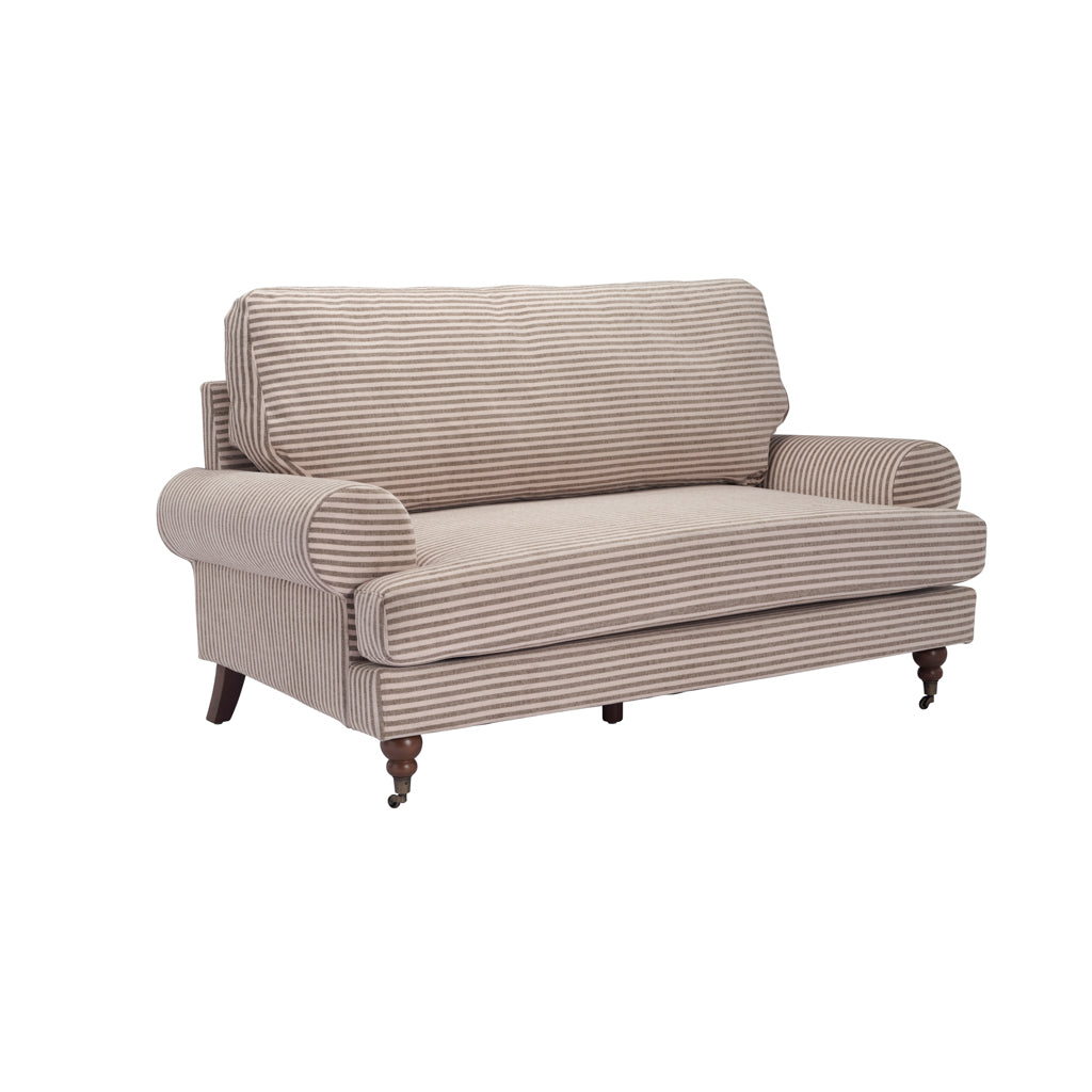 Kent Charcoal Stripe 2 Seater Sofa