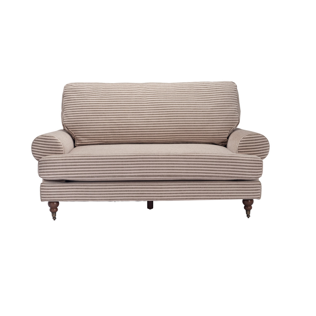 Kent Charcoal Stripe 2 Seater Sofa