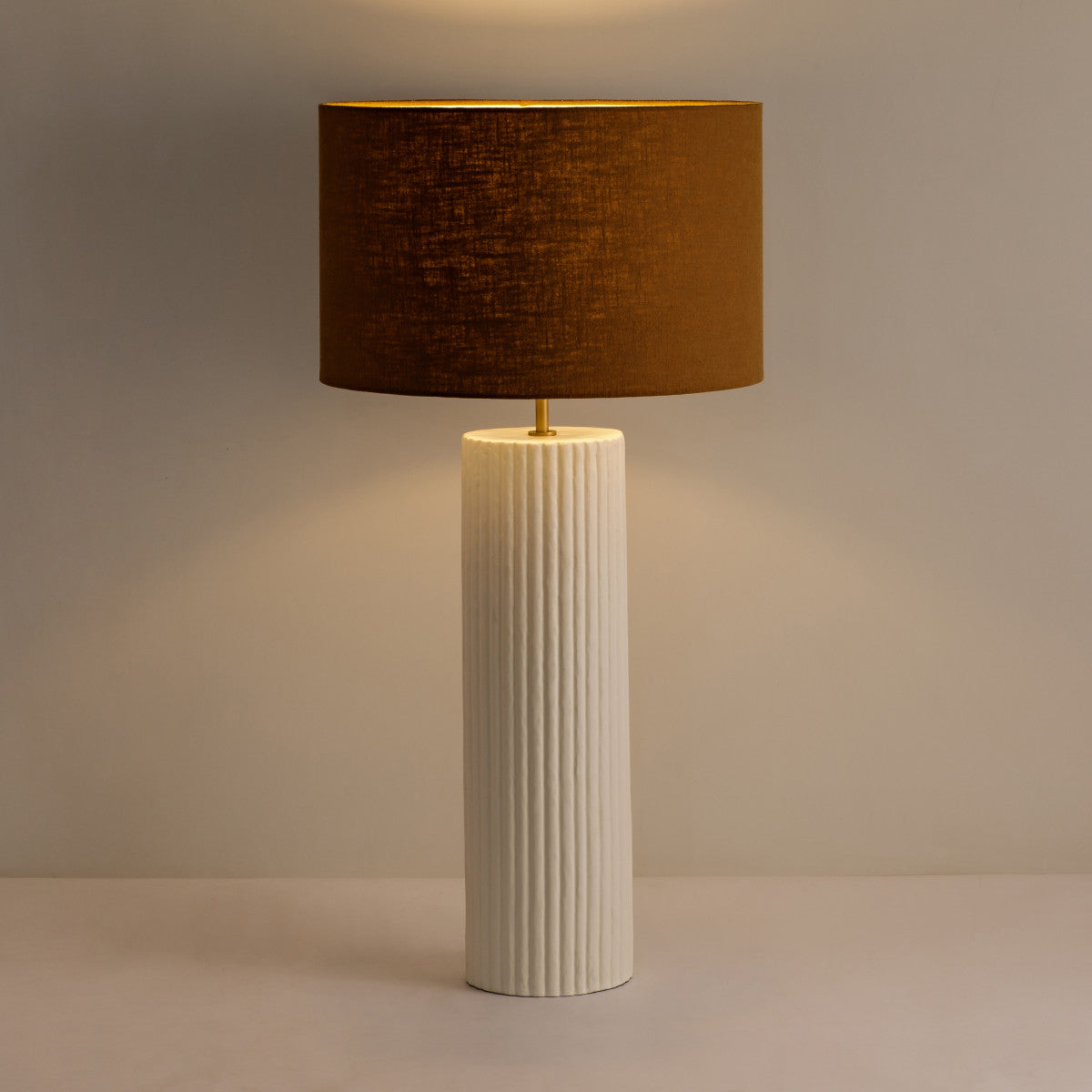 Lamp | Large Ribbed Gesso