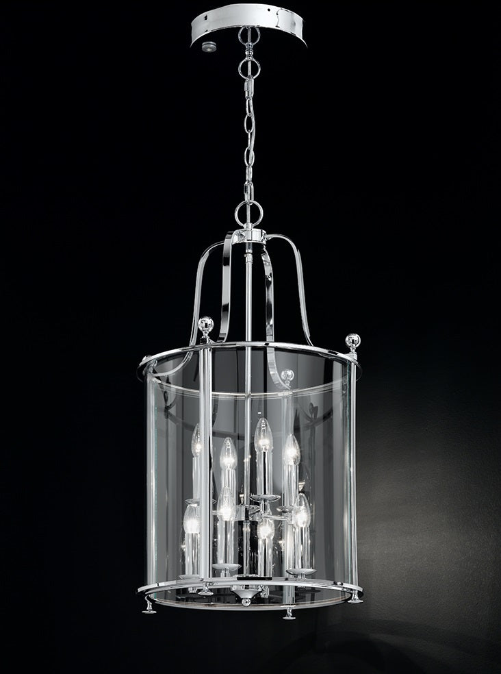 Pasillo 8 light Lantern - Chrome
