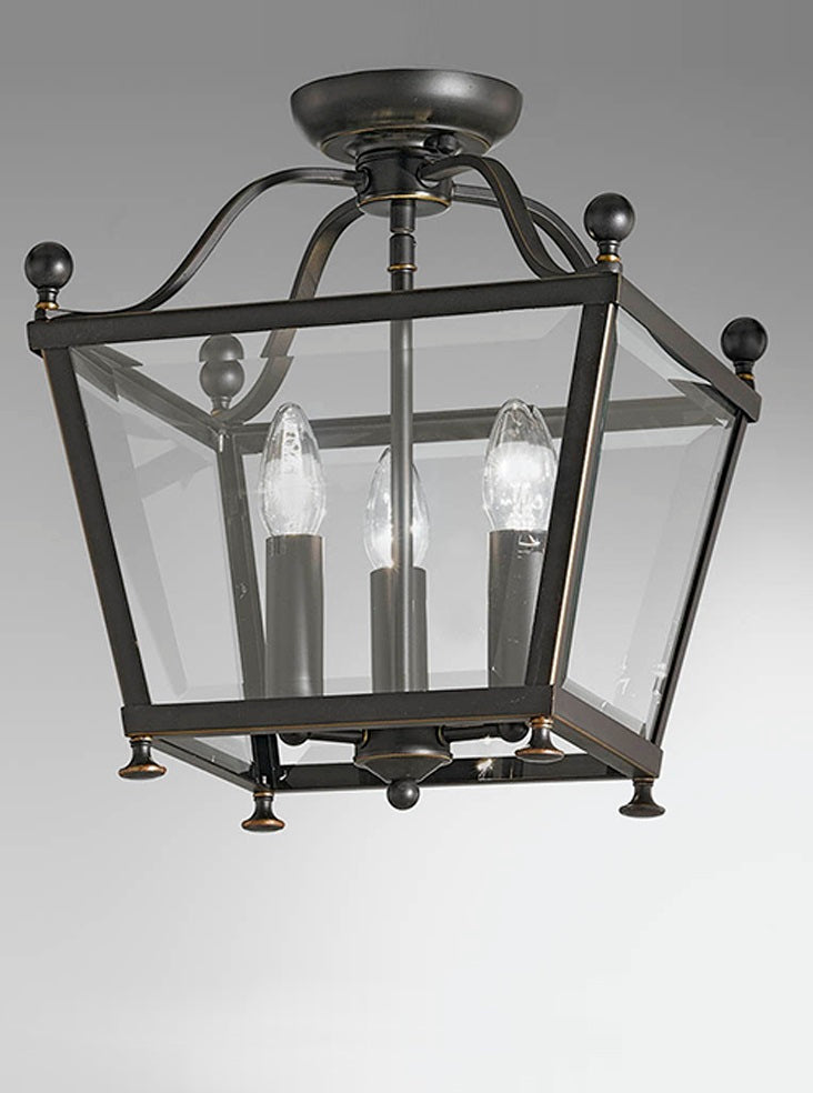 Atrio 3 light Flush Lante rn - Antique Bronze