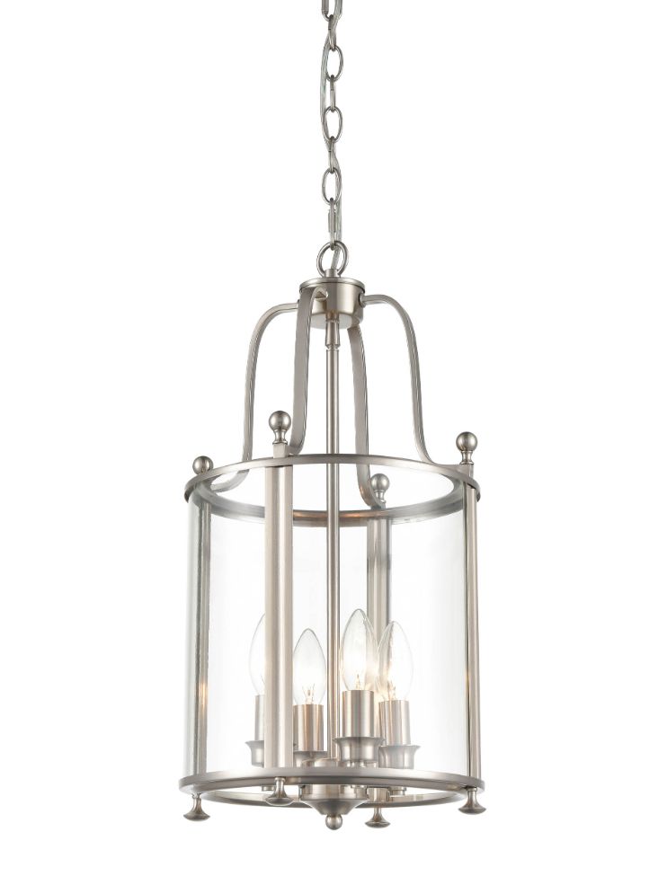 Drayton 4 light Lantern - Satin Nickel