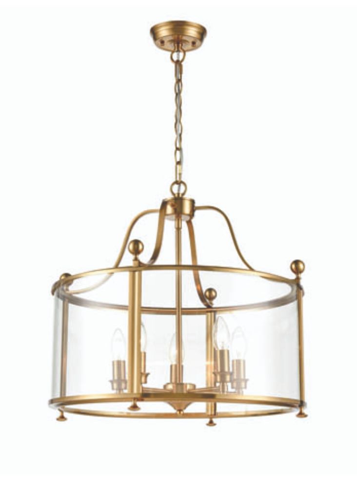 Drayton 5 light Lantern - Antique Brass