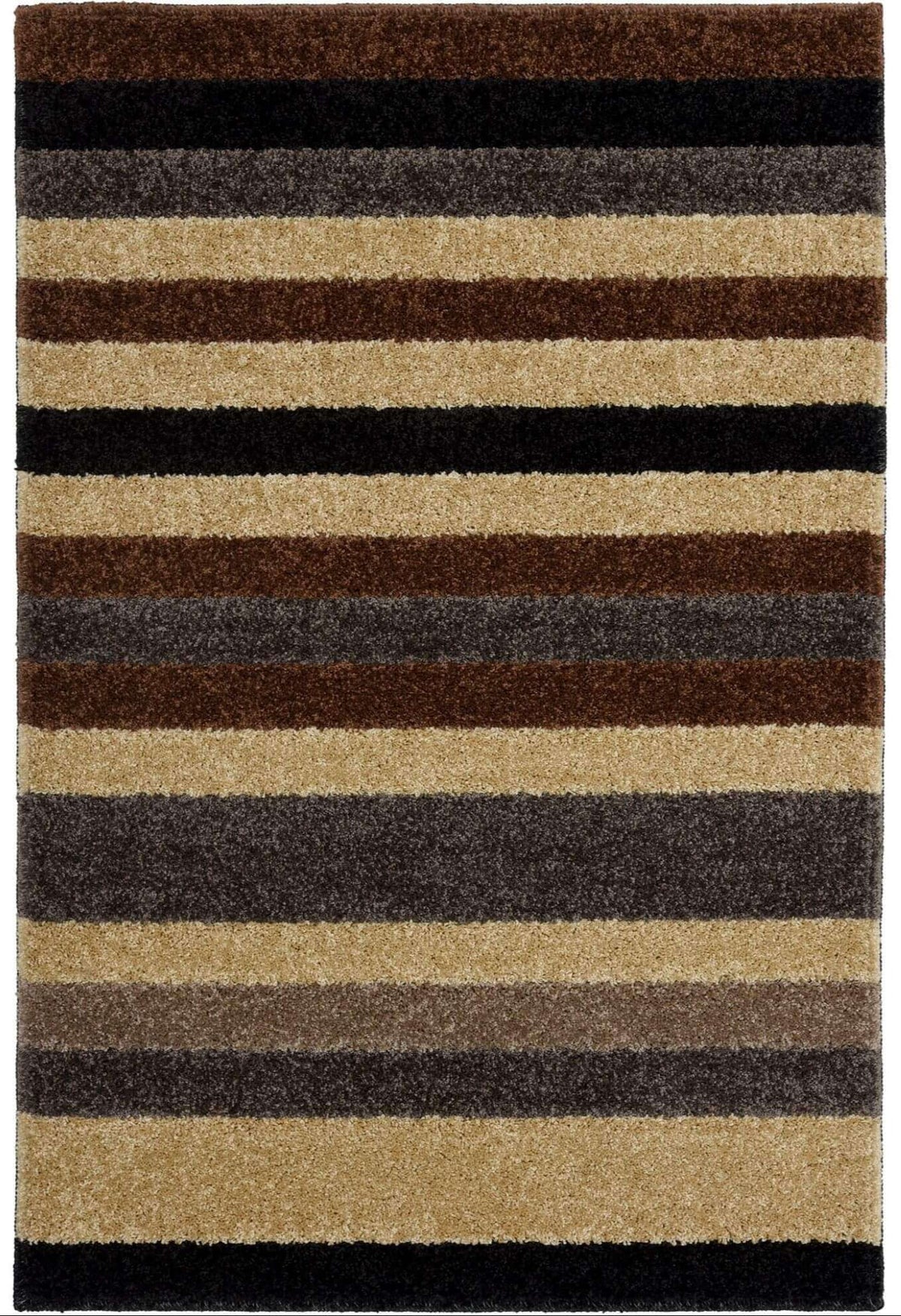 Linea Striped Caramel Washable Rug