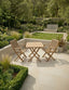 London 2 Seater Square Folding Bistro Set with London Rope Folding Armchairs
