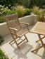 London 2 Seater Square Folding Bistro Set with London Rope Folding Armchairs