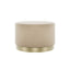 Lara Beige Velvet Small Pouffe