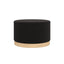 Lara Black Large Pouffe