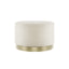 Lara Cream Velvet Small Pouffe
