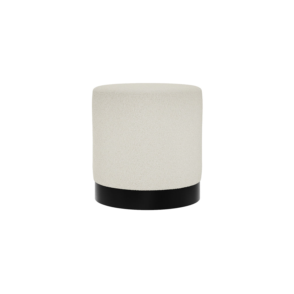Lara Ivory Boucle Large Pouffe