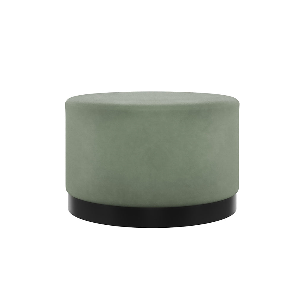 Lara Sage Velvet Small Pouffe
