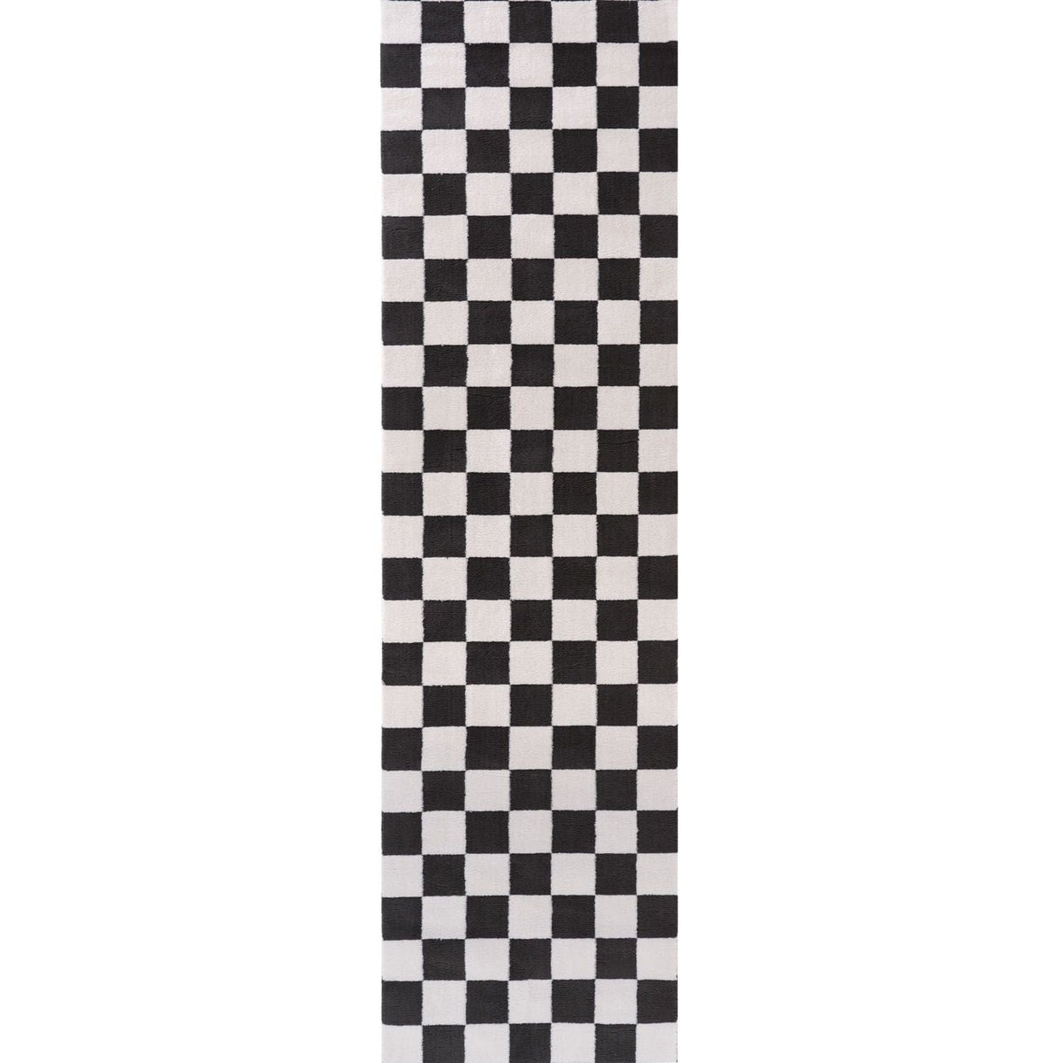 Loft Checkerboard Dark Grey Rug