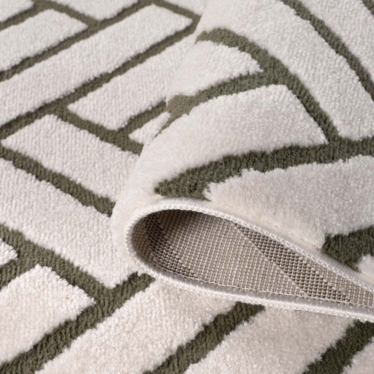 Loft Chevron Green Rug