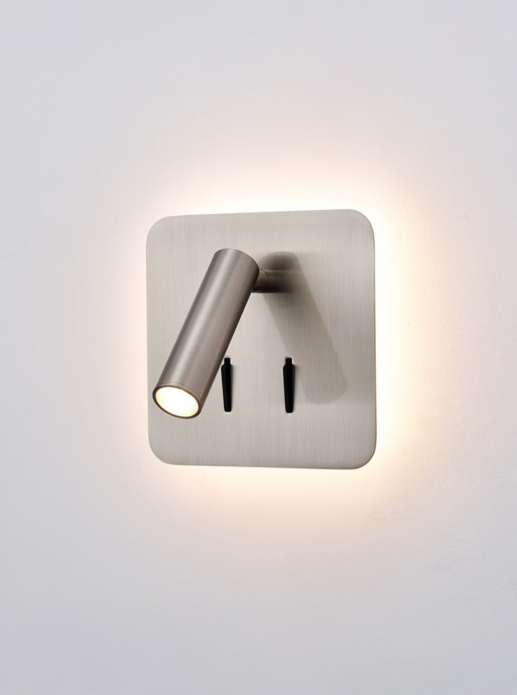 Luca Satin Nickel LED Reading Light