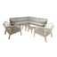 New Martinique Corner Sofa Set & Armchair x2 - Light Brown