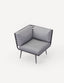 Mayfair Corner Lounging Set with Fire Pit Table and 1 Bench