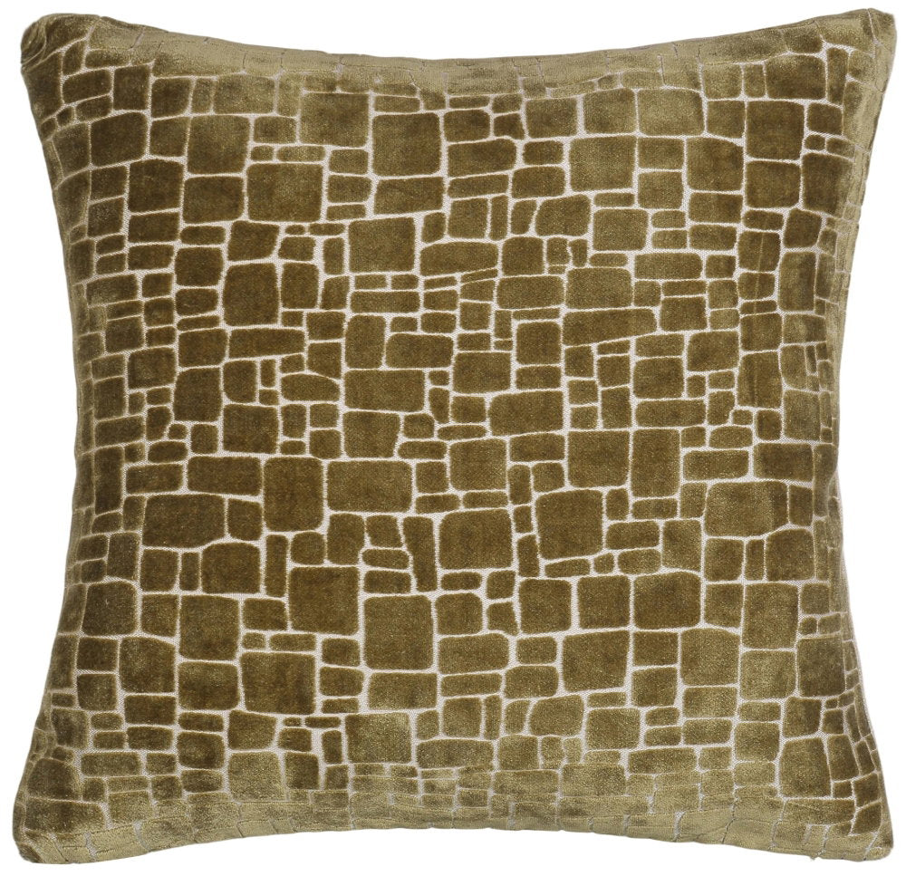 Malini Large Bergen Olive Cushion