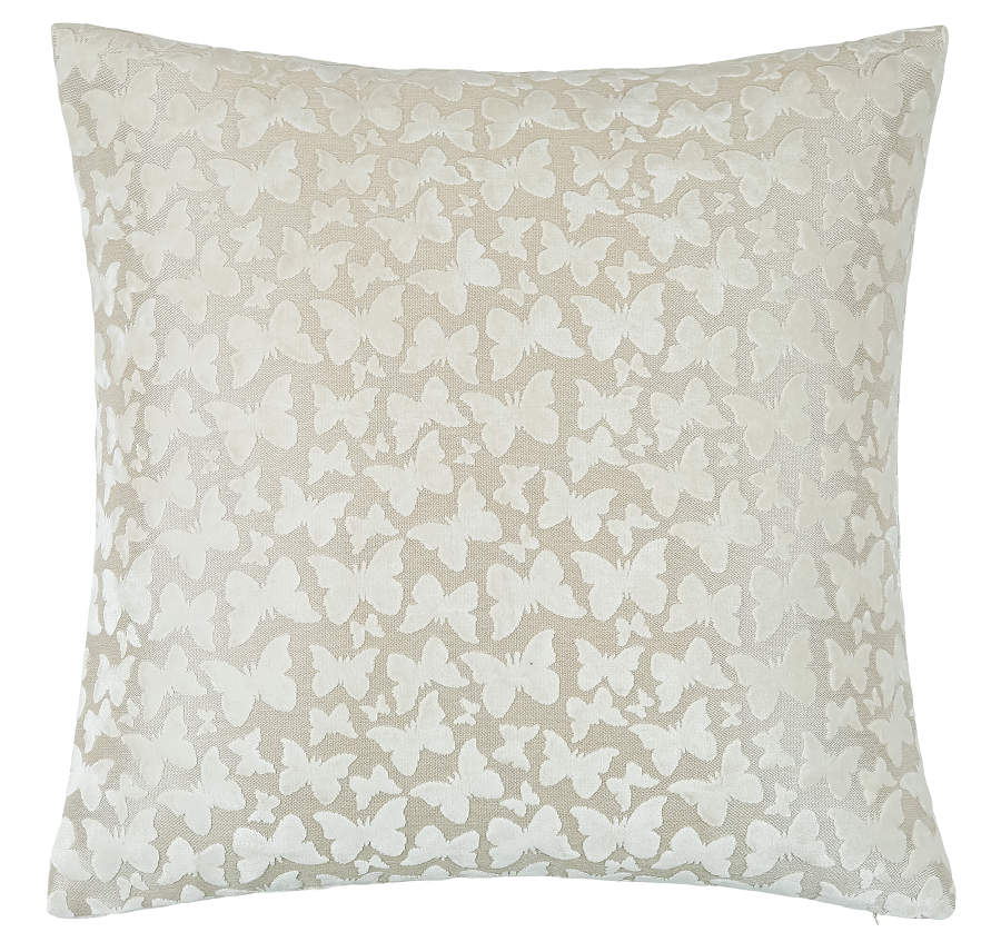 Large Butterfly Ivory Cushion